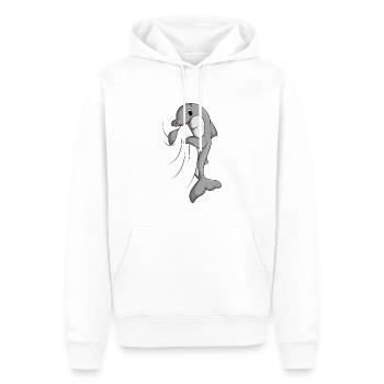 Delfin - Männer Premium Bio Hoodie - Weiß - Vorne - Nico (187cm)