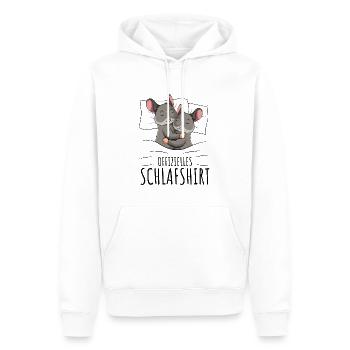 Chinchilla - Männer Premium Bio Hoodie - Weiß - Vorne - Nico (187cm)