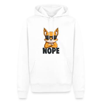 Renard - Sweat à capuche Premium bio Homme - blanc - Devant - Nico (187cm)