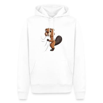 Castor Enfants Garçons Filles - Sweat à capuche Premium bio Homme - blanc - Devant - Nico (187cm)