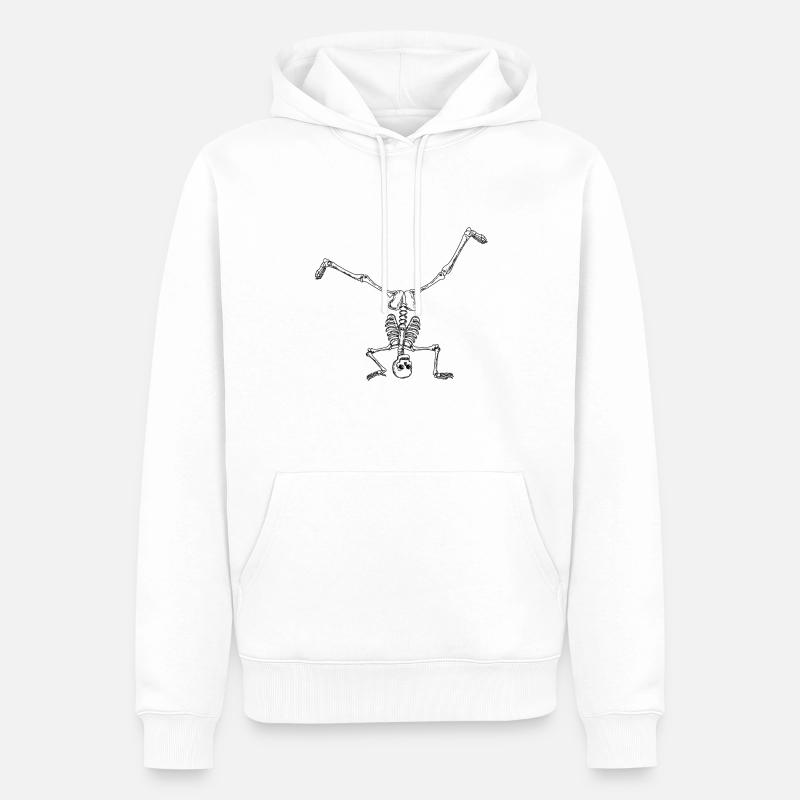Breakdance breakdancer breakdance squelette - Sweat à capuche Premium bio Homme - blanc