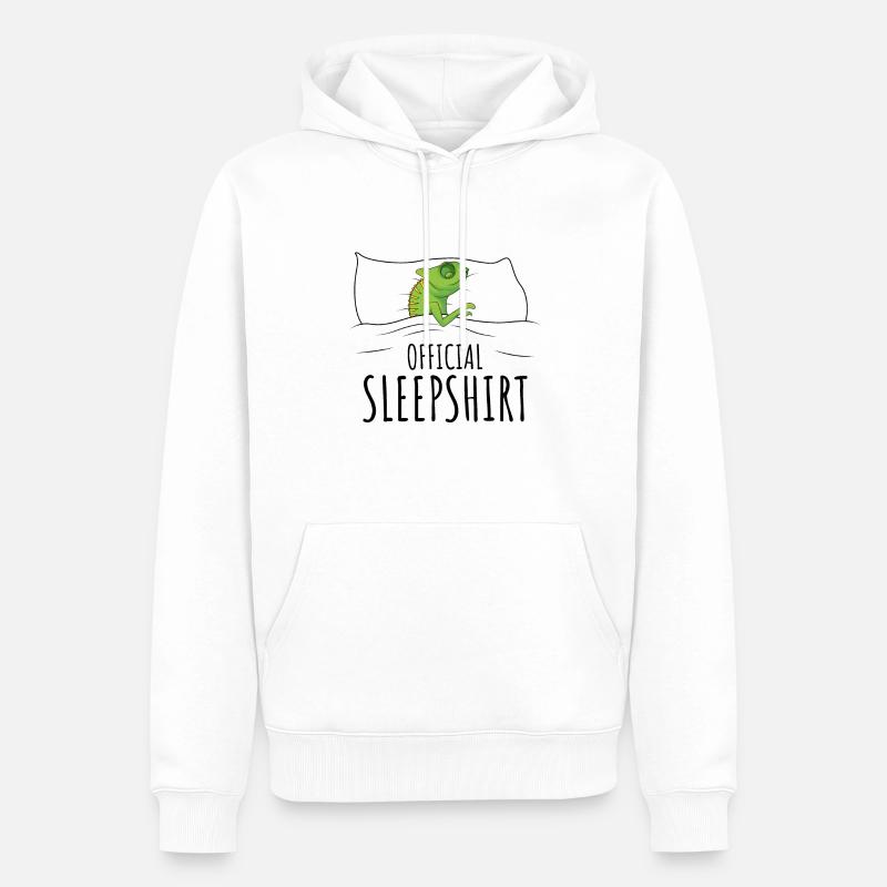 caméléon - Sweat à capuche Premium bio Homme - blanc