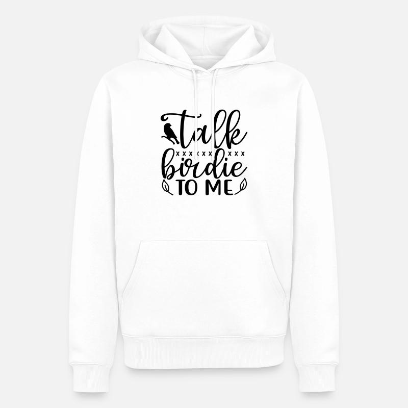 Talc Birdie - Sweat à capuche Premium bio Homme - blanc
