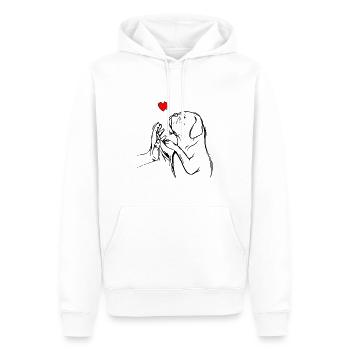 Dogue de Bordeaux Dogue Chiens - Sweat à capuche Premium bio Homme - blanc - Devant - Nico (187cm)