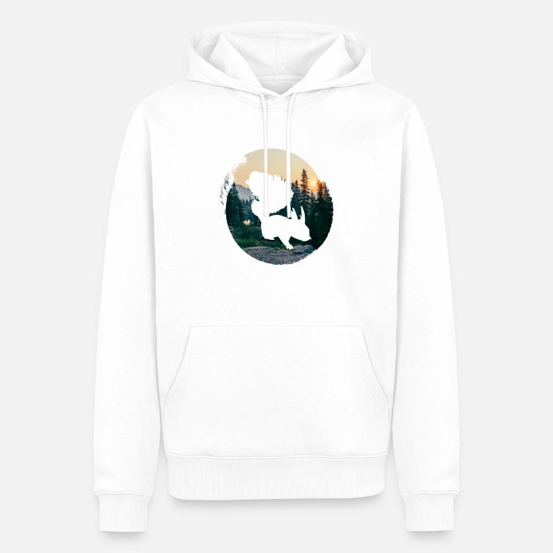 Plage d’eau de mer - Sweat à capuche Premium bio Homme - blanc