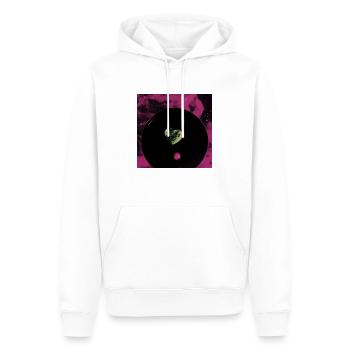 Amour et douleur dans l’espace / Liebe & Schmerz im Weltall - Sweat à capuche Premium bio Homme - blanc - Devant - Nico (187cm)