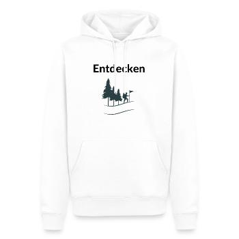 Mountain Bergsteigen Entdecken Wandern Pfadfinder - Männer Premium Bio Hoodie - Weiß - Vorne - Nico (187cm)