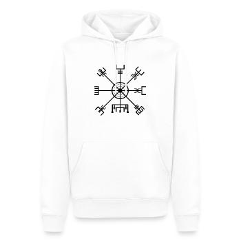 Vegvisir - Sweat à capuche Premium bio Homme - blanc - Devant - Nico (187cm)