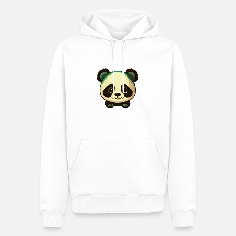 Panda mignon - Sweat à capuche Premium bio Homme - blanc