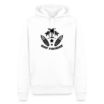 surf paradise - Männer Premium Bio Hoodie - Weiß - Vorne - Nico (187cm)