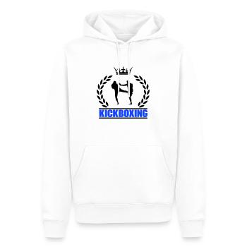 Kickboxing - Sweat à capuche Premium bio Homme - blanc - Devant - Nico (187cm)