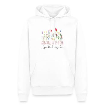 Freundlichkeit ist kostenlos, streuen Sie sie überall - Männer Premium Bio Hoodie - Weiß - Vorne - Nico (187cm)
