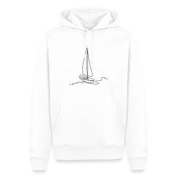 Segelboot segeln Geschenk Skizze - Männer Premium Bio Hoodie - Weiß - Vorne - Nico (187cm)