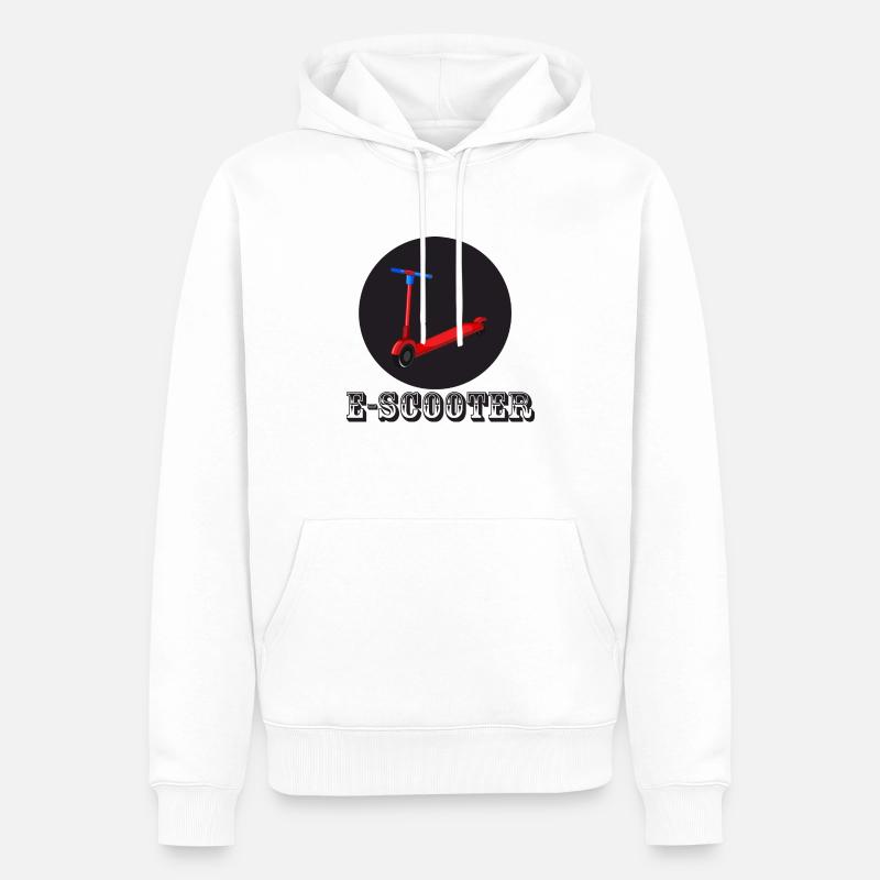 E-Scooter Roller Scooter - Männer Premium Bio Hoodie - Weiß