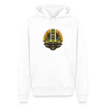 electric car 3 - Sweat à capuche Premium bio Homme - blanc - Devant - Nico (187cm)
