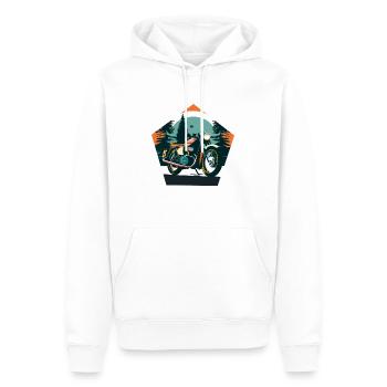 Bike Vintage Vibes - Men’s Premium Organic Hoodie - white - Front - Nico (187cm)