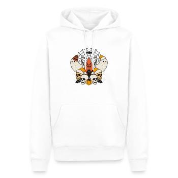 Halloween effrayant - Sweat à capuche Premium bio Homme - blanc - Devant - Nico (187cm)