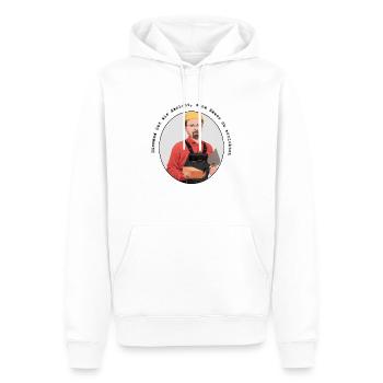 Maurer // Illustration - Männer Premium Bio Hoodie - Weiß - Vorne - Nico (187cm)