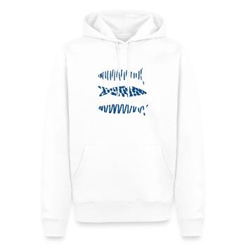 Sardines grillées - Sweat à capuche Premium bio Homme - blanc - Devant - Nico (187cm)