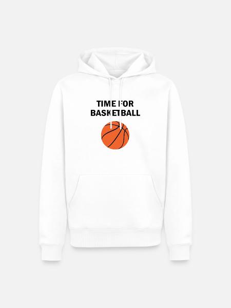 Basketball - Men’s Premium Organic Hoodie - white