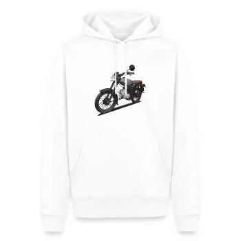 S51 // Illustration - Sweat à capuche Premium bio Homme - blanc - Devant - Nico (187cm)