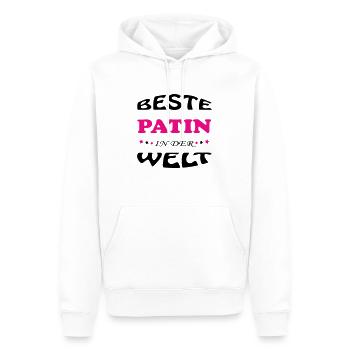 BESTE PATIN MARRAINE IN DER WELT - Sweat à capuche Premium bio Homme - blanc - Devant - Nico (187cm)