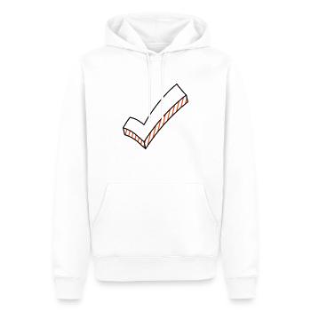 Haken dran zweifarbig - Männer Premium Bio Hoodie - Weiß - Vorne - Nico (187cm)