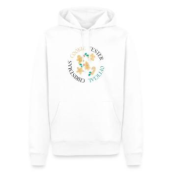 Lustiger Spruch / Official Christmas Cookie Tester - Männer Premium Bio Hoodie - Weiß - Vorne - Nico (187cm)