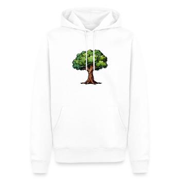Baum - Männer Premium Bio Hoodie - Weiß - Vorne - Nico (187cm)