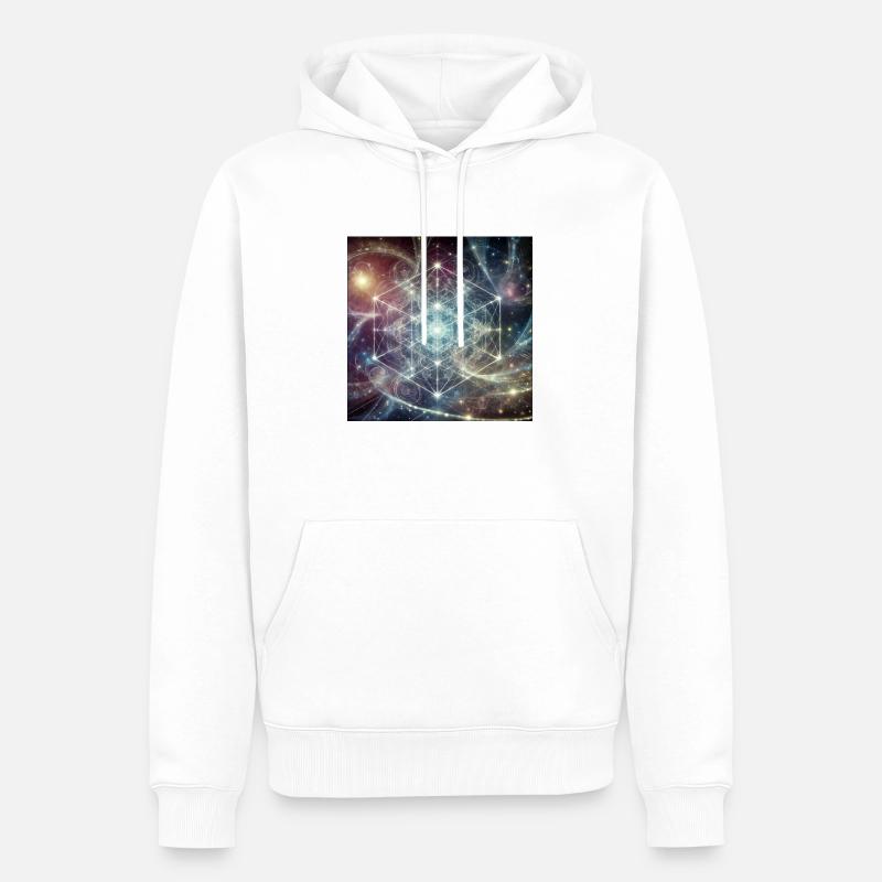 32 Dimension - Sweat à capuche Premium bio Homme - blanc