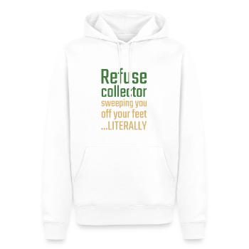 Refuse collector Valentinstag Sweeping you - Männer Premium Bio Hoodie - Weiß - Vorne - Nico (187cm)
