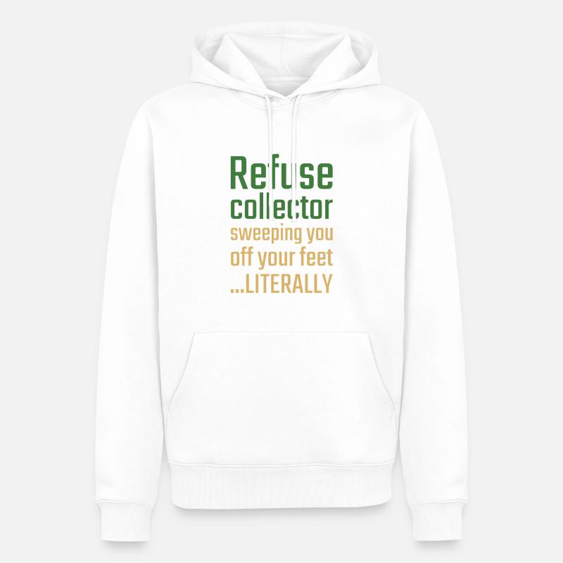 Rabouier Saint-Valentin Vous balaie - Sweat à capuche Premium bio Homme - blanc