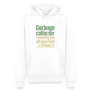 Garbage collector Valentinstag Sweeping you - Männer Premium Bio Hoodie - Weiß - Vorne - Nico (187cm)
