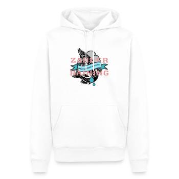 Le sandre n’arrive que lorsqu’il pleut - Sweat à capuche Premium bio Homme - blanc - Devant - Nico (187cm)