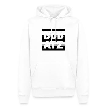Bubatz logo 5 - Männer Premium Bio Hoodie - Weiß - Vorne - Nico (187cm)