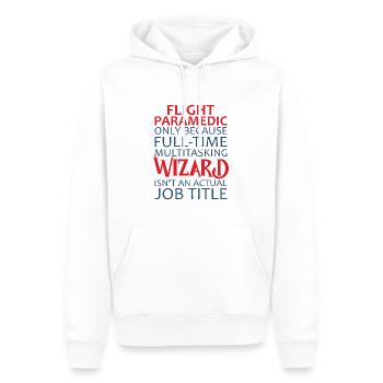 Flight Paramedic Wizard Luftrettung - Männer Premium Bio Hoodie - Weiß - Vorne - Nico (187cm)