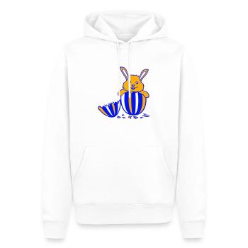 Lapin Oeuf de Pâques Lapin de Pâques Éclos Bébé Enfant - Sweat à capuche Premium bio Homme - blanc - Devant - Nico (187cm)