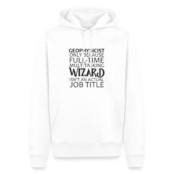 Geophysicist Wizard Geophysics - Männer Premium Bio Hoodie - Weiß - Vorne - Nico (187cm)
