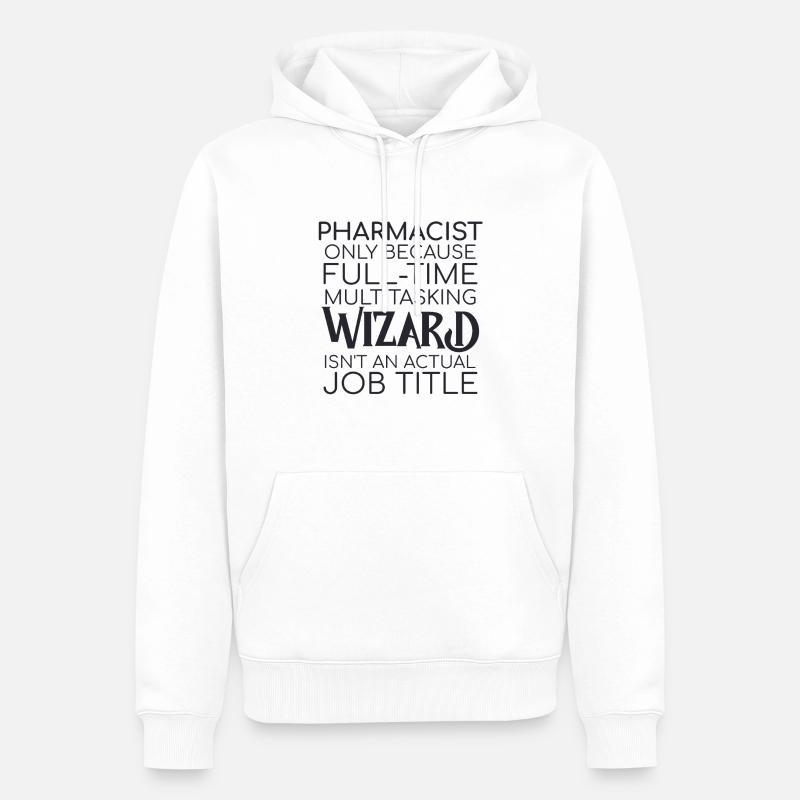 Pharmacist Wizard Apotheke - Männer Premium Bio Hoodie - Weiß