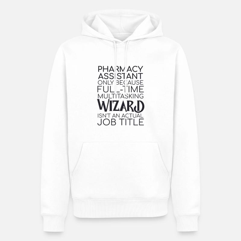 Assistant en pharmacie Assistant - Sweat à capuche Premium bio Homme - blanc