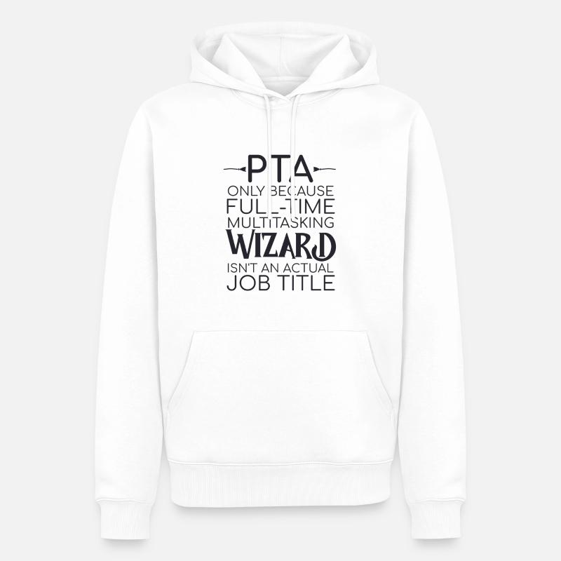 Pharmacie PTA Wizard - Sweat à capuche Premium bio Homme - blanc