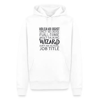 Volcanologist Wizard Volcanology - Männer Premium Bio Hoodie - Weiß - Vorne - Nico (187cm)