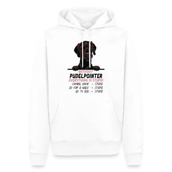 Ohne Pudelpointer ist alles doof - Männer Premium Bio Hoodie - Weiß - Vorne - Nico (187cm)