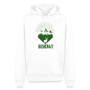 Survie en bushcraft - Sweat à capuche Premium bio Homme - blanc - Devant - Nico (187cm)