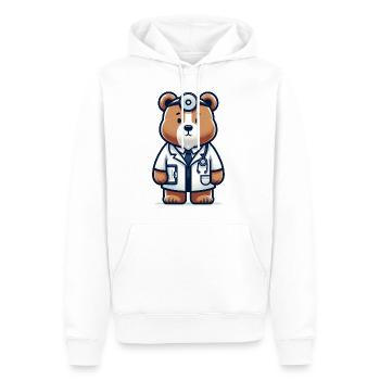Cute Bear Doctor - Männer Premium Bio Hoodie - Weiß - Vorne - Nico (187cm)
