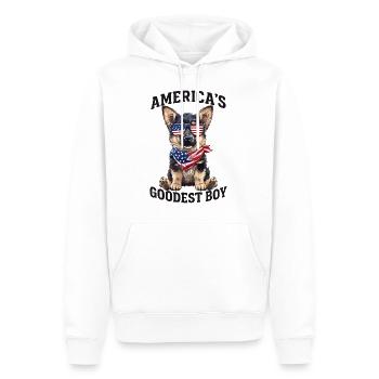Le meilleur chien de berger d’Amérique - Sweat à capuche Premium bio Homme - blanc - Devant - Nico (187cm)
