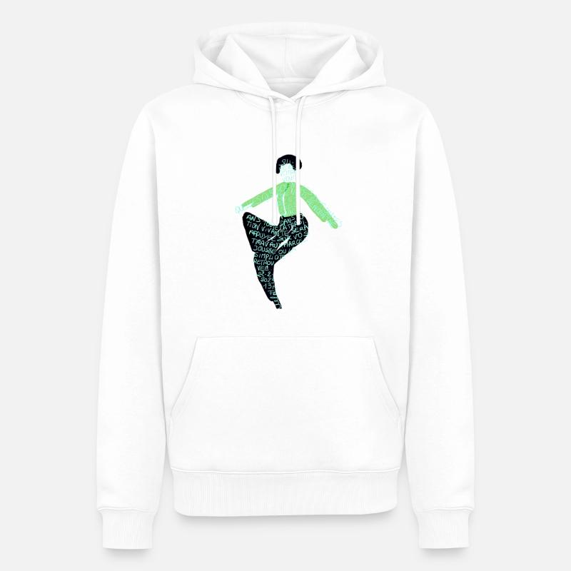 Pause - Sweat à capuche Premium bio Homme - blanc