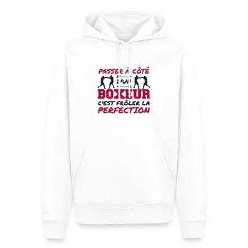 Perfektion Boxer Humor Boxer Mann - Männer Premium Bio Hoodie - Weiß - Vorne - Nico (187cm)