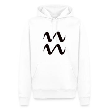 Zodiac sign Aquarius - Zodiac sign symbol - Men’s Premium Organic Hoodie - white - Front - Nico (187cm)