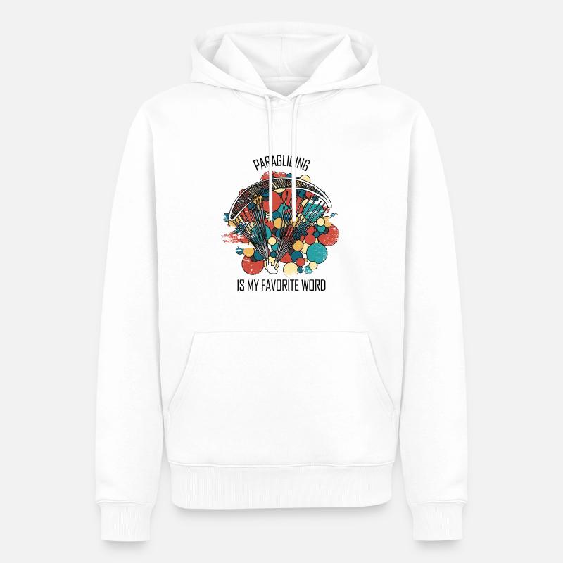 Paragliding Gleitschirm Paragleiter Paraglider - Männer Premium Bio Hoodie - Weiß